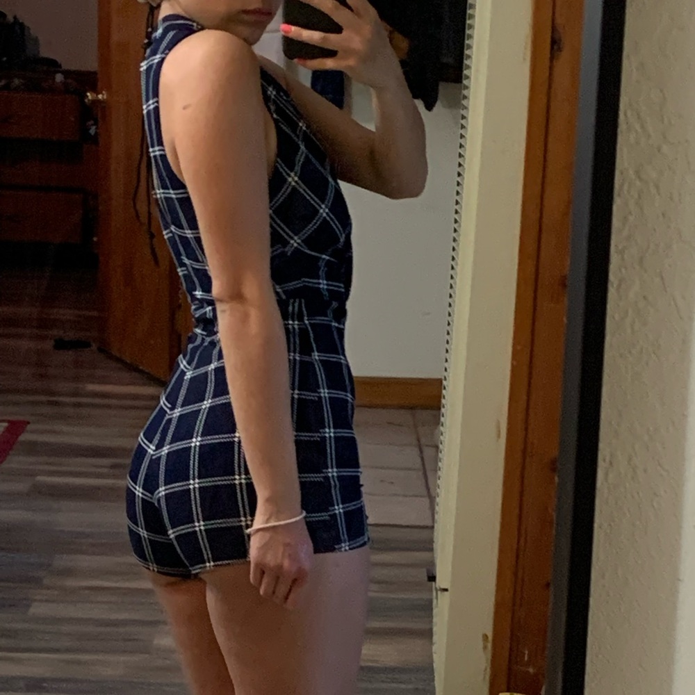 Navy blue romper